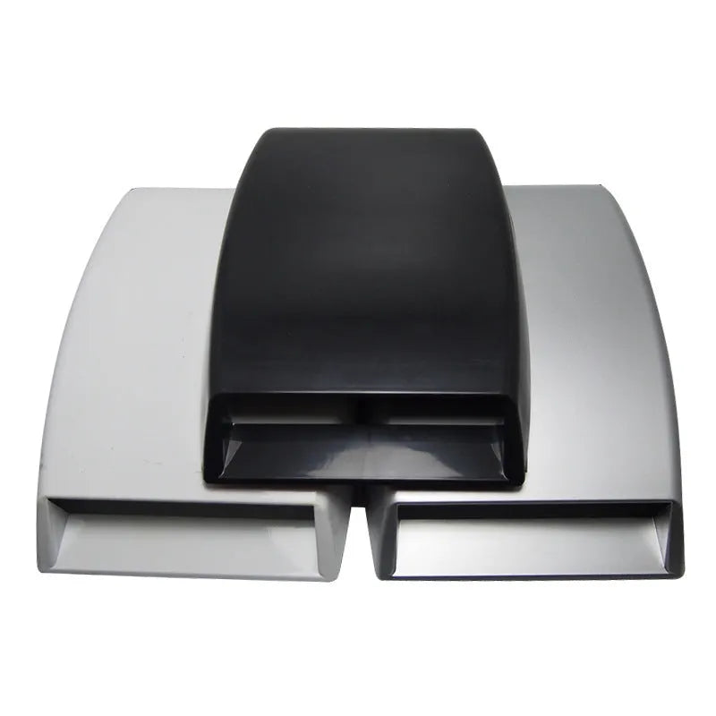 Decorative black ABS plastic car air vent simulator showing front grille detail