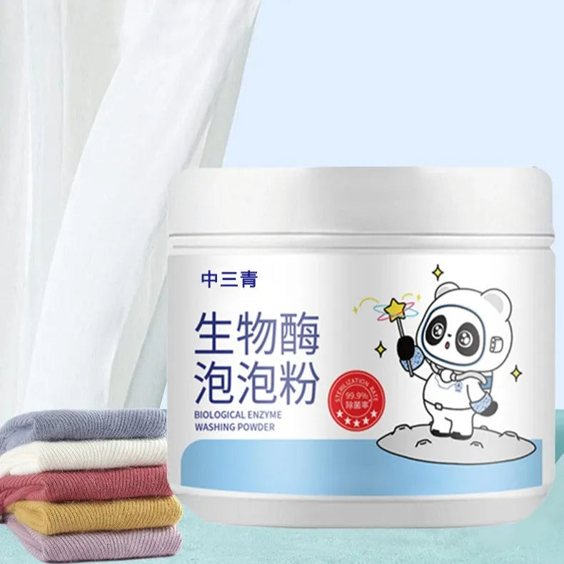 Bottle of Biological Enzyme Bubble Powder active oxygen laundry detergent