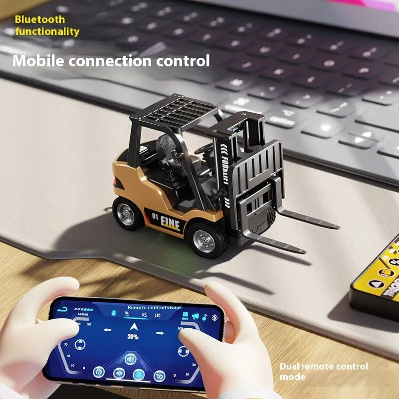 1:64 scale alloy Bluetooth remote-control forklift model with mobile app control