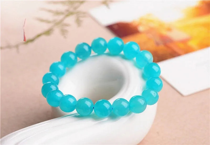 Natural Amazonite scattered beads in ice blue-green colours for bracelet making and jewellery craft