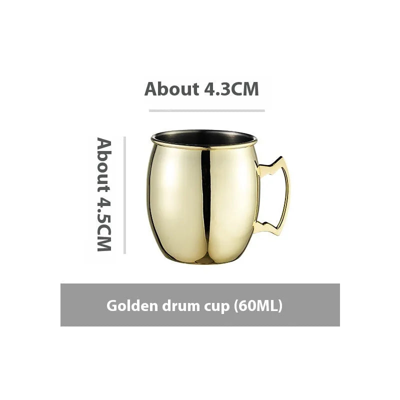 Copper plated stainless steel Moscow mule cup in a choice of hammered or smooth finish and multiple colours.