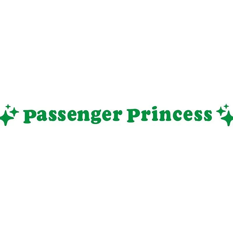 Passenger princess decorative car rearview mirror sticker in multiple colours, size 12.5cm.