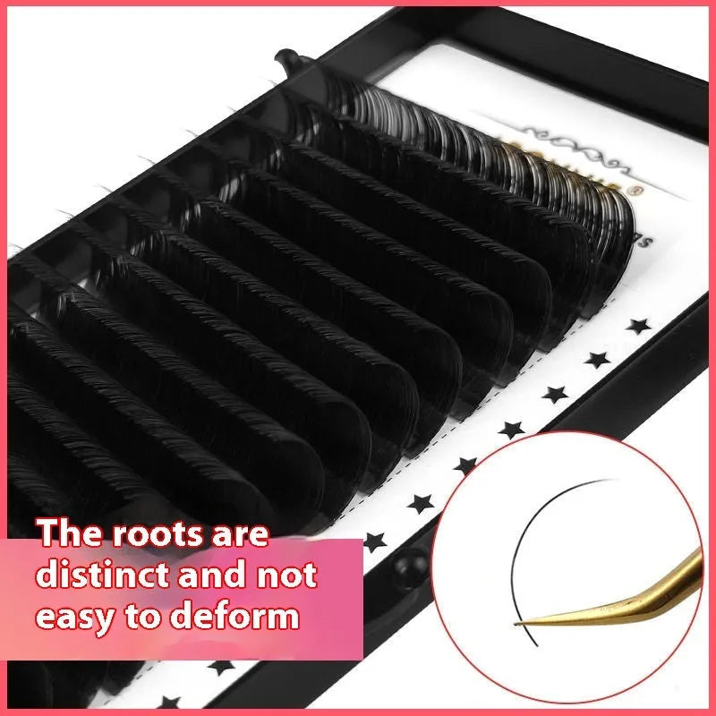 Pair of dense 16-row false eyelashes made from matte wool mink hair, showing voluminous length.