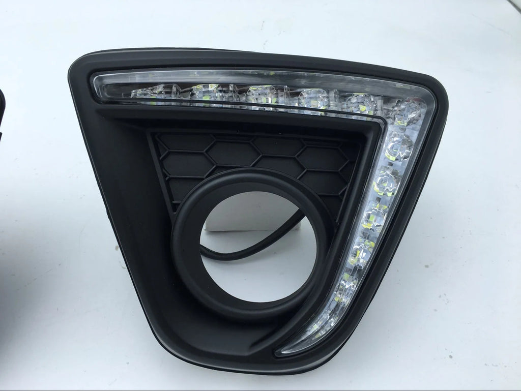 Mazda CX-5 LED daytime running light set with electroplated white housing and 12V bulbs