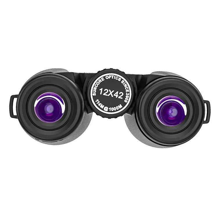 Black Cool Binoculars 12x42 high power HD outdoor sport binoculars on white background