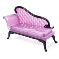 Plastic doll sofa for dollhouse furniture, non-toxic, lightweight, single piece in carton packaging