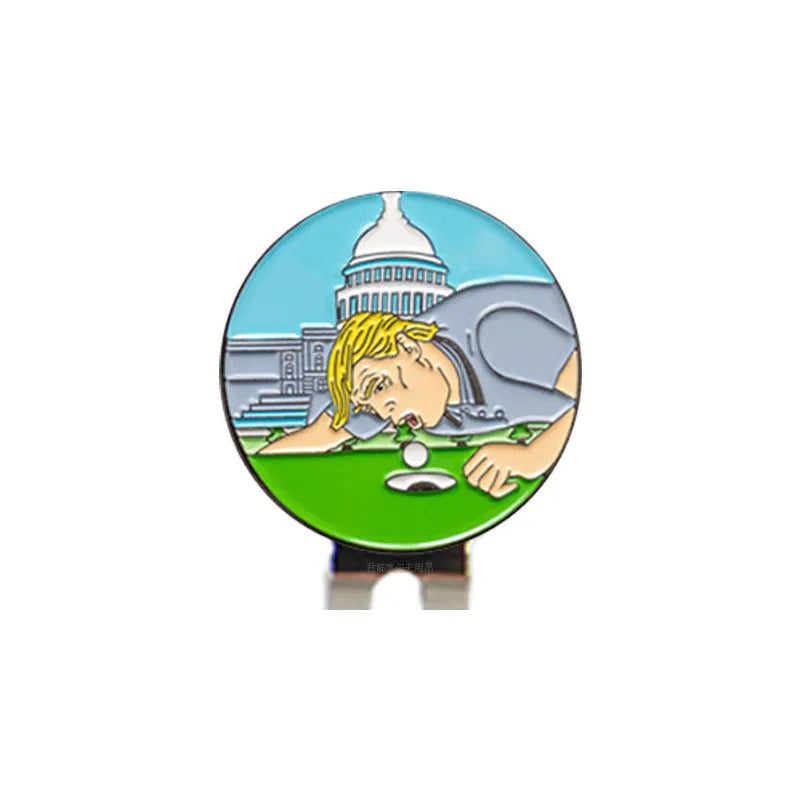 Zinc alloy golf hat clip with engraved personalised design options