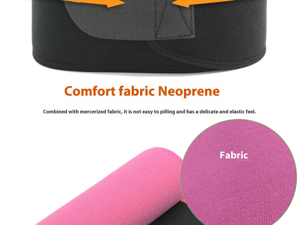 Hot lumbar support belt in neoprene material for running and fitness waist protection