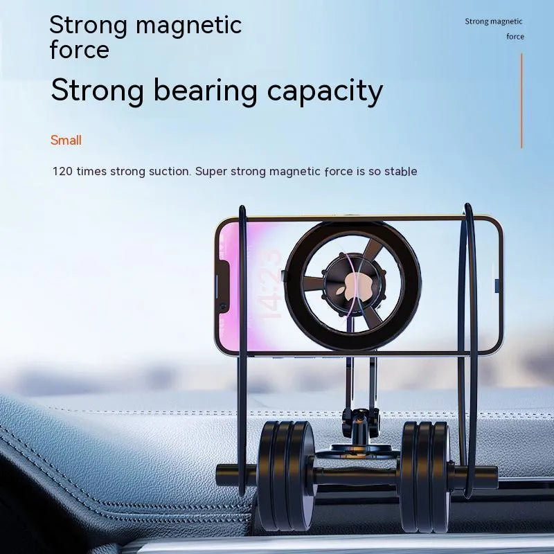 All-metal magnetic car phone holder in multiple colours with magnetic rings and spare adhesive pads