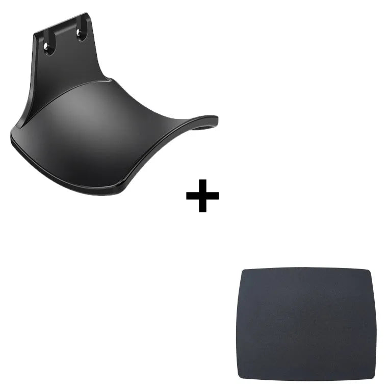 Universal non-perforated game handle wall hanging rack in black, white, or pink colour for organising controllers and headsets