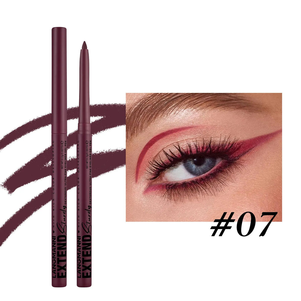 Set of 12 colourful gel glitter eyeliner pencils for waterproof party and Halloween makeup