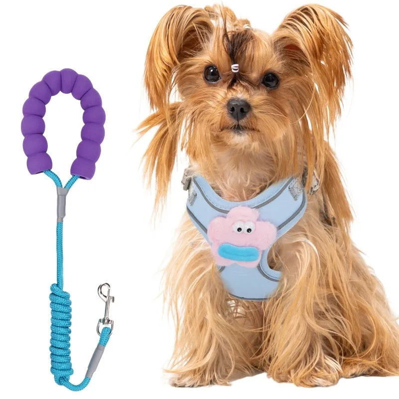 No pull dog harness with multifunction leash, soft adjustable vest, reflective stitching, breathable mesh, for medium dogs, multiple colours available