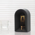 Nordic LED table lamp with Bluetooth speaker in white, plastic shade, compact bedside design