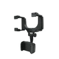 Black plastic car rearview mirror mobile phone navigation bracket and driving recorder fixing clip