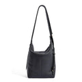 Women's first layer cowhide large-capacity bucket bag in elephant gray, genuine leather shoulder bag