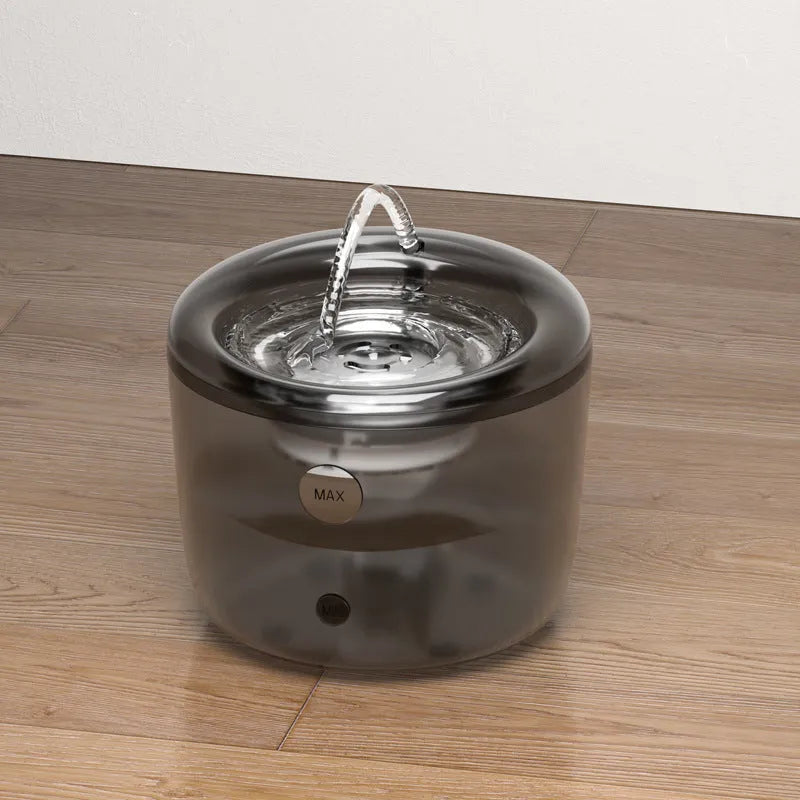 Pet automatic circulating filter water fountain gray green USB large capacity induction water outlet for dogs and cats