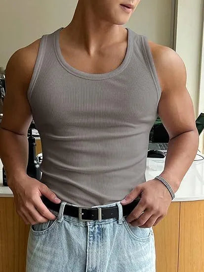 Men's tight-fit round neck sports T-shirt in polyester with wool lining
