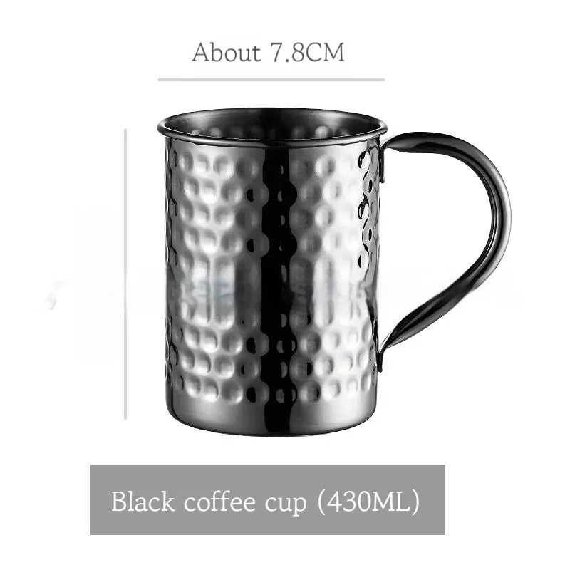 Copper plated stainless steel Moscow mule cup in a choice of hammered or smooth finish and multiple colours.