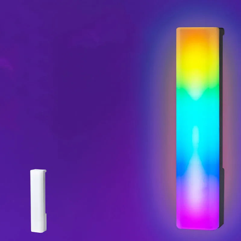 3D RGB table top ambiance lamp with voice-activated rhythm lighting in white or black shell