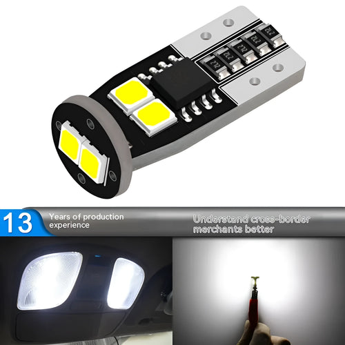Small 10mm diameter car interior reading light with fibreboard construction
