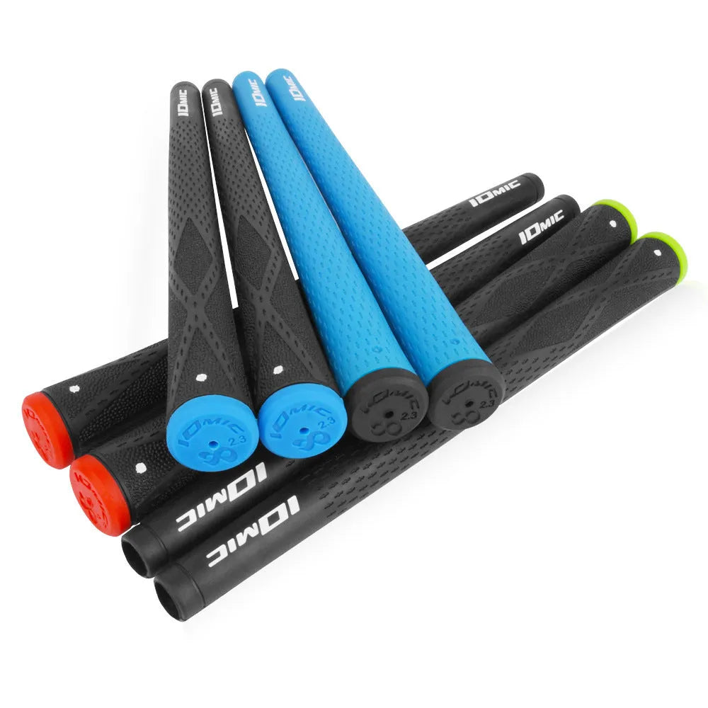 TPE golf club grip in various colour options including pink, red, blue and black variations