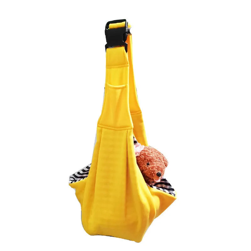 Folding cat messenger backpack in multiple colours showing breathable design and adjustable shoulder strap