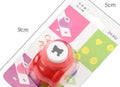 Plastic student stationery embossing device 3x2.5x3cm with decorative pattern