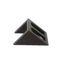 Black punk-style plastic pistol stand for replica firearm display
