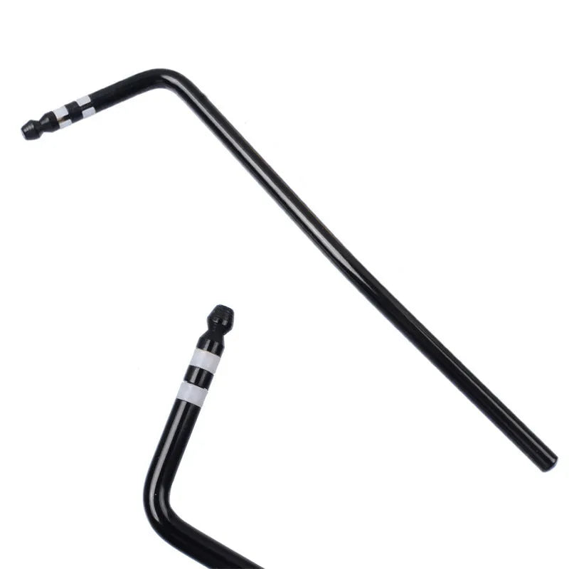 Guitar tremolo bar in chrome finish showing direct plug-in end and lever