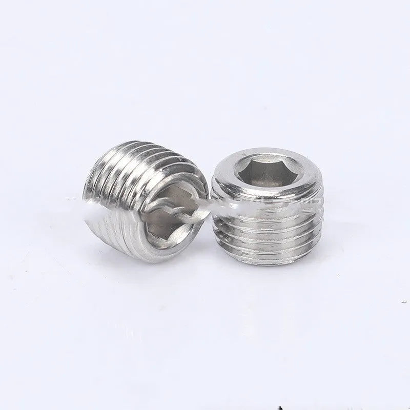 Stainless steel hexagon plug for 3/8 inch pipe bulkhead fitting