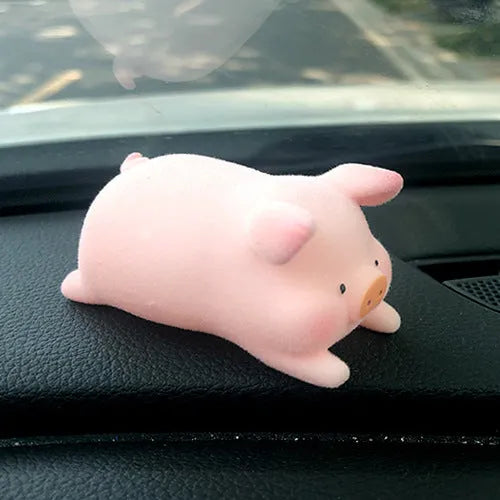 Cartoon pig resin car dashboard decoration ornament in various style options