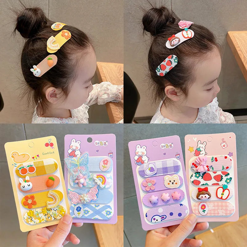 Baby bangs broken hair velcro finish fabric hair hoop in pink princess colour