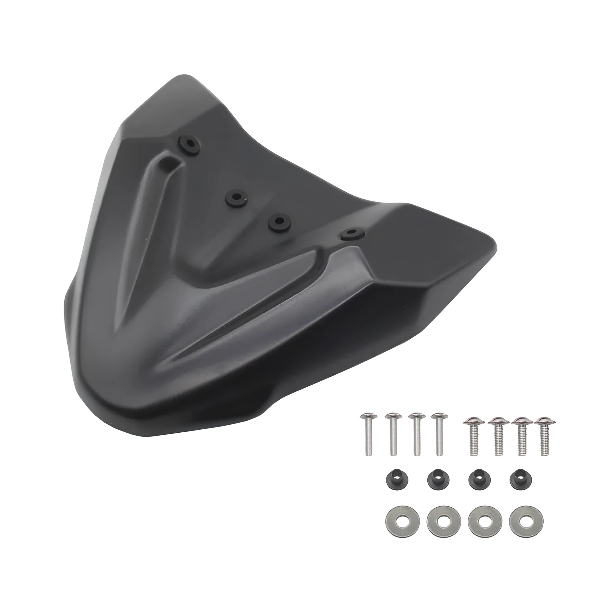 Black ABS plastic fixed front wind wing accessory for KTM 390 and 790 Adventure motorcycles