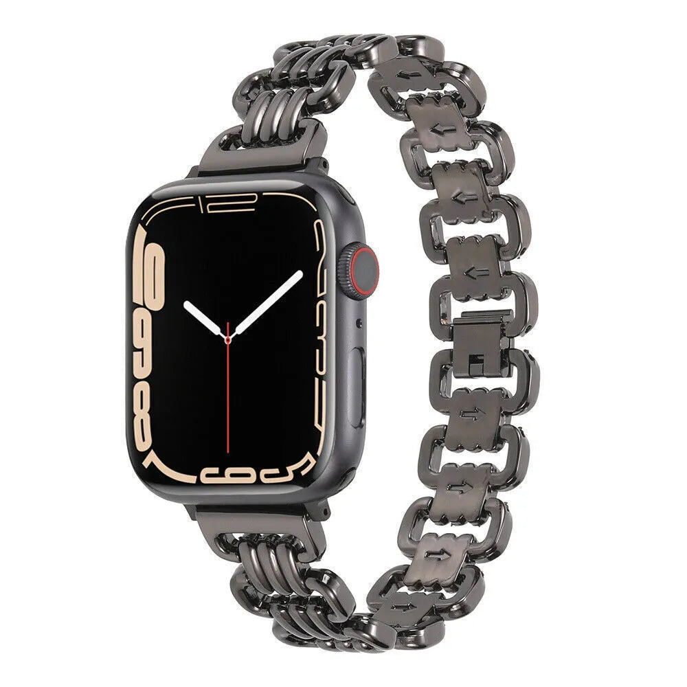 Alloy metal replacement bracelet for Apple Watch in silver colour
