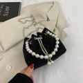 Fashion light diamond crossbody shoulder bag with chain strap in bucket shape