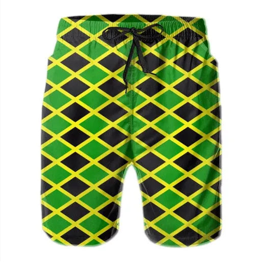 Men's 3D digital printing mesh cloth sports beach shorts in straight type cut, summer polyester shorts