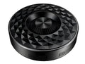 Compact cylindrical Bluetooth speaker in black, orange or silvery white colour with wireless connectivity