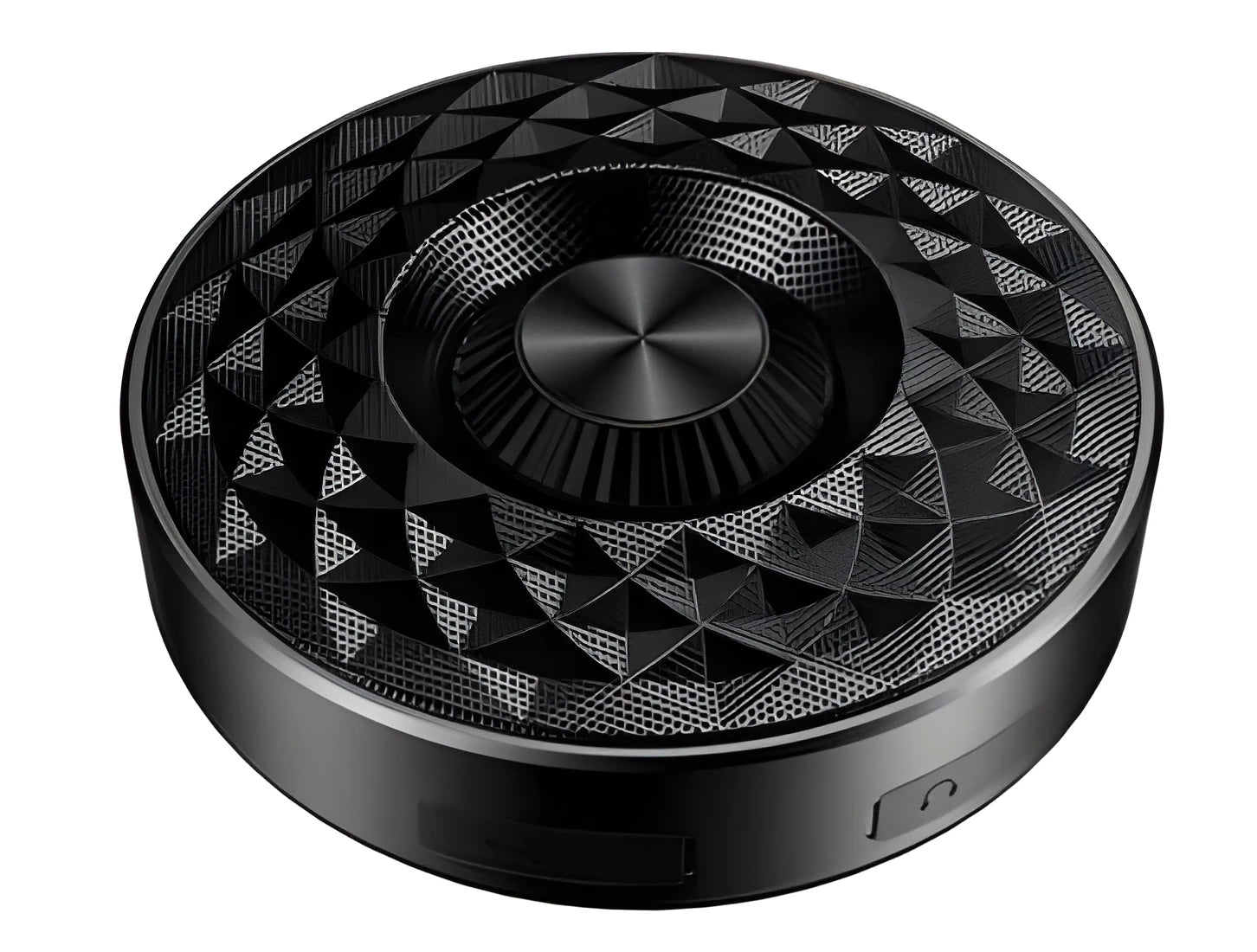 Compact cylindrical Bluetooth speaker in black, orange or silvery white colour with wireless connectivity