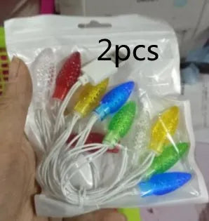 USB charging cable with 10 multi-colour LED lights flashing along its length during device charging