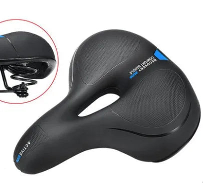 Bicycle cushion cover 25x21cm with spherical shock absorber seat in black red colour