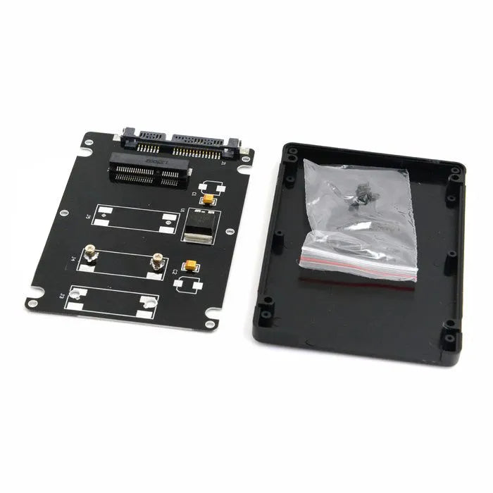 Black mSATA to SATA transfer box enclosure with 7mm thickness for notebook use