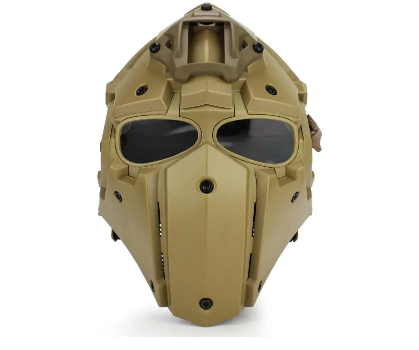 Ronin Tactical Helmet in black polymer with adjustable straps and EVA padding
