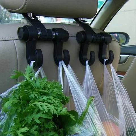 Polypropylene car seat hook vehicle hanger 17x6x11cm with three hooks