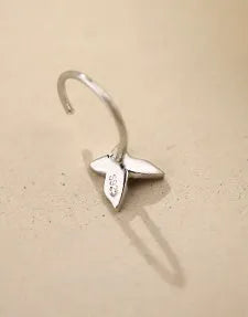 Pair of 925 silver butterfly stud earrings, 13x6mm, golden colour finish on grey background