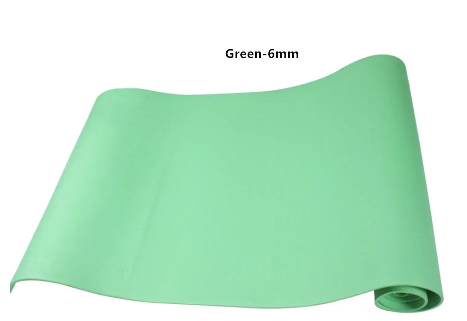 EVA composite yoga mat in multiple colours showing 4mm and 6mm thickness options