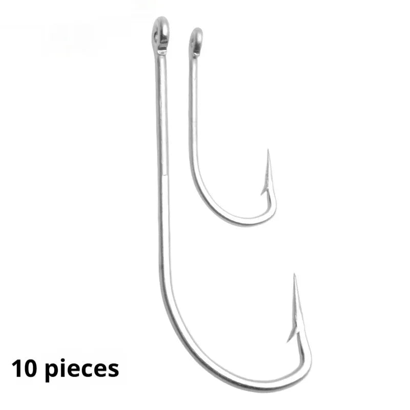 Stainless steel weever snakehead seahorse fishhooks for ocean boat fishing with alloy construction