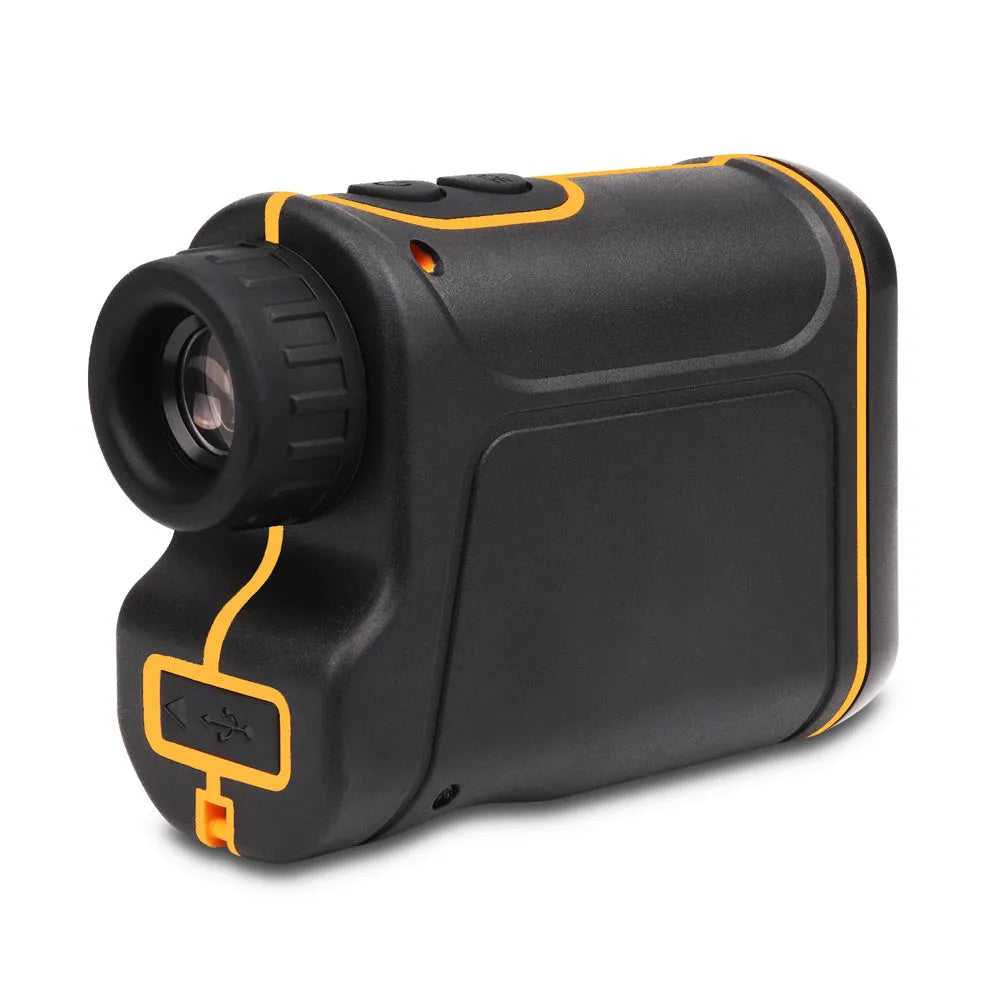 SW series handheld golf rangefinder showing compact black design with measurement display