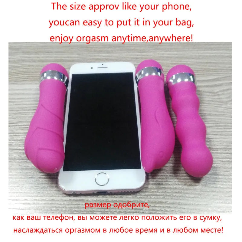Mini realistic dildo vibrator with six style options including vaginal and anal plug designs