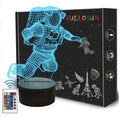 Astronaut 3D small LED night light with USB plug and touch or remote control options for bedside use
