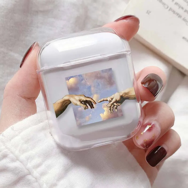 Clear transparent plastic protective cover for Apple AirPods and AirPods Pro charging case